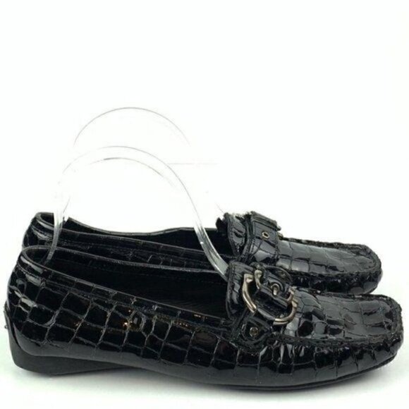 Stuart Weitzman flats 6.5 patent leather tortoise - Picture 1 of 8